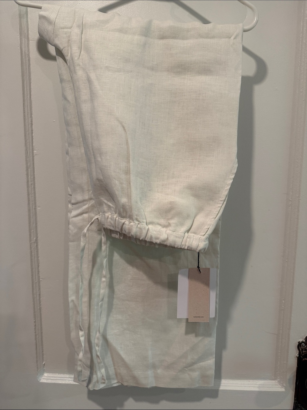 Nation LTD White Linen Wide Leg Pants
